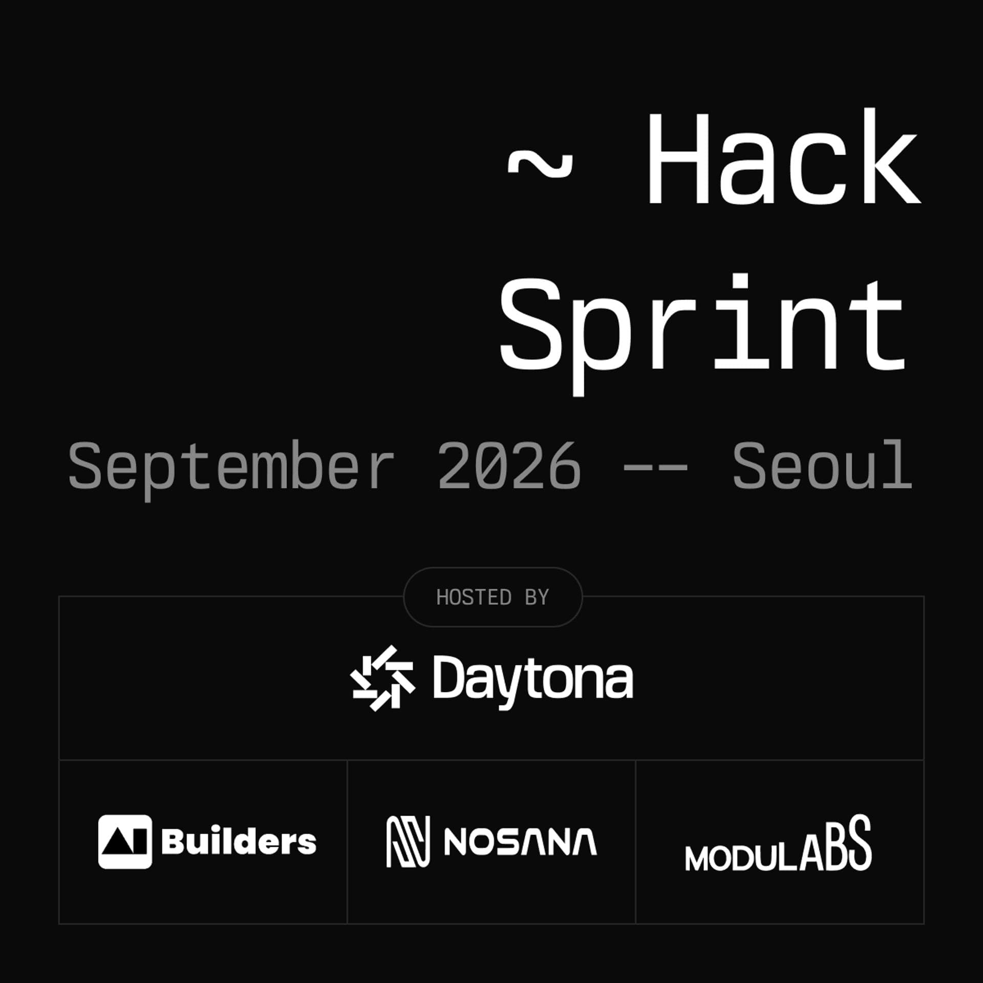 Daytona HackSprint Seoul 해커톤