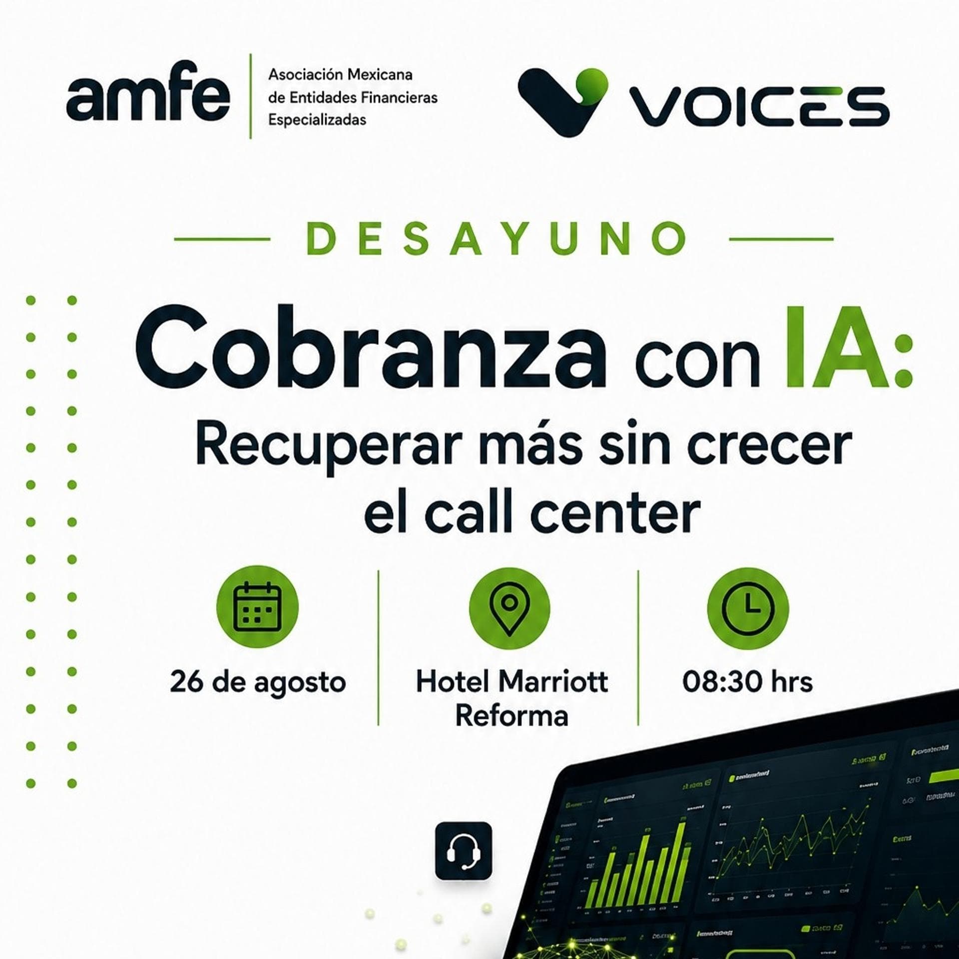 Desayuno: Cobranza Con IA: Recuperar más sin crecer el Call Center.