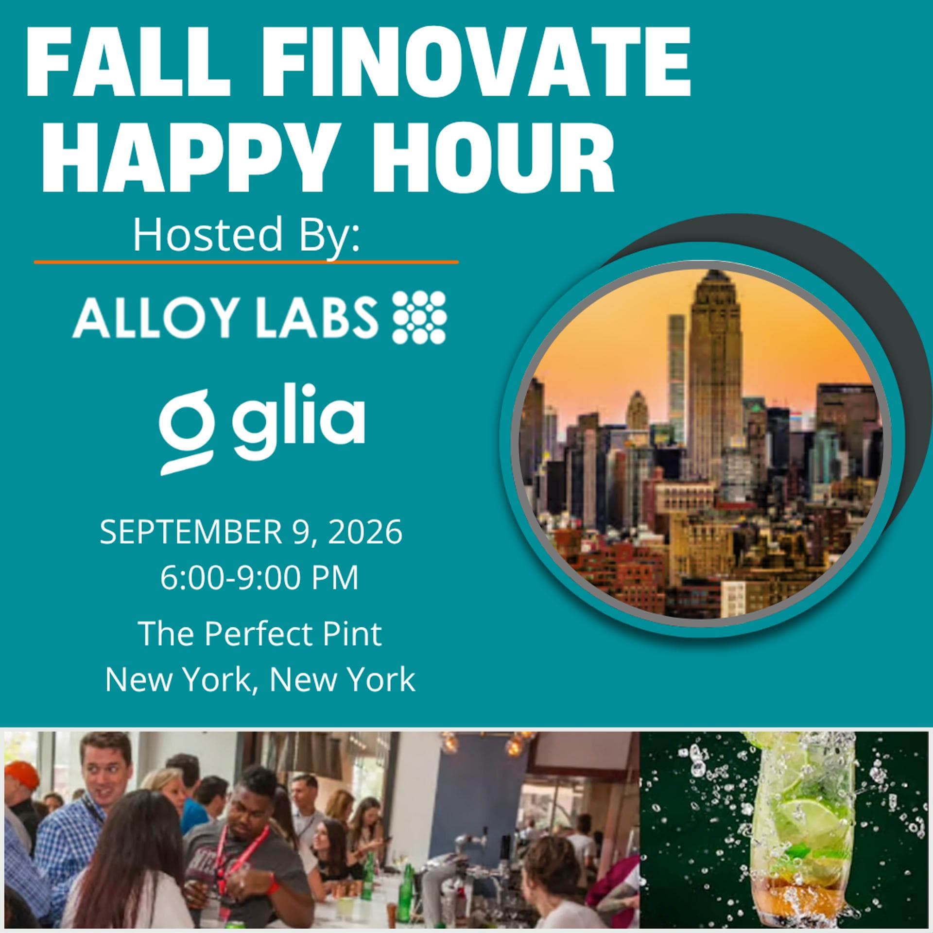 Fall Finovate Happy Hour hosted by Alloy Labs and Glia