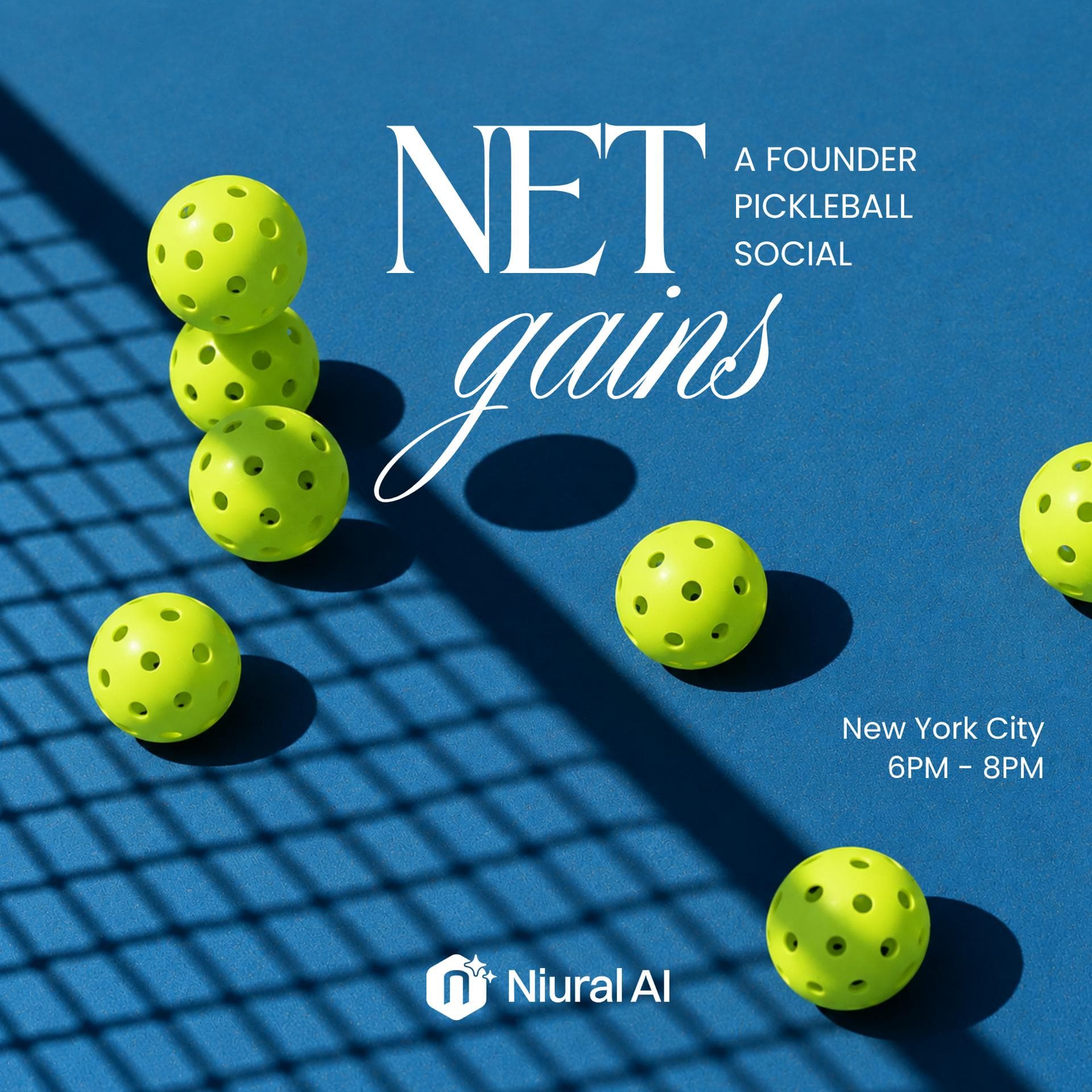 Net Gains: A Founder Pickleball Social
