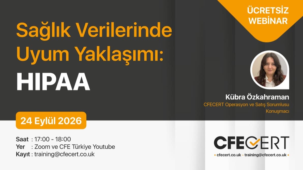 Ücretsiz Webinar - Sağlık Verilerinde Uyum Yaklaşımı: HIPAA